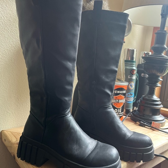 MIA Black Over the Knee Boots - Picture 5 of 6